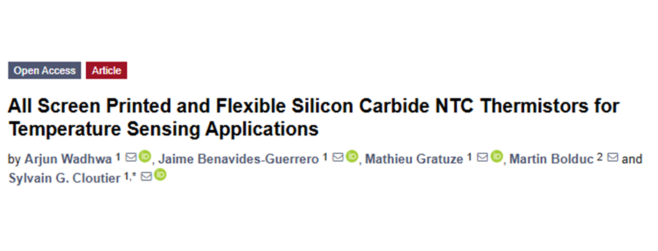 Paul Fourmont, Fabrice Vaussenat, Mathieu Gratuze, Caroline A. Ross, Sylvain G. Cloutier  “Highly-Sensitive and High Operating Range Fully-Printed Humidity Sensors Based on BiFeO3/BiOCl Heterojunctions” Advanced Electronic Materials, 10(11), 2400156 (2024).